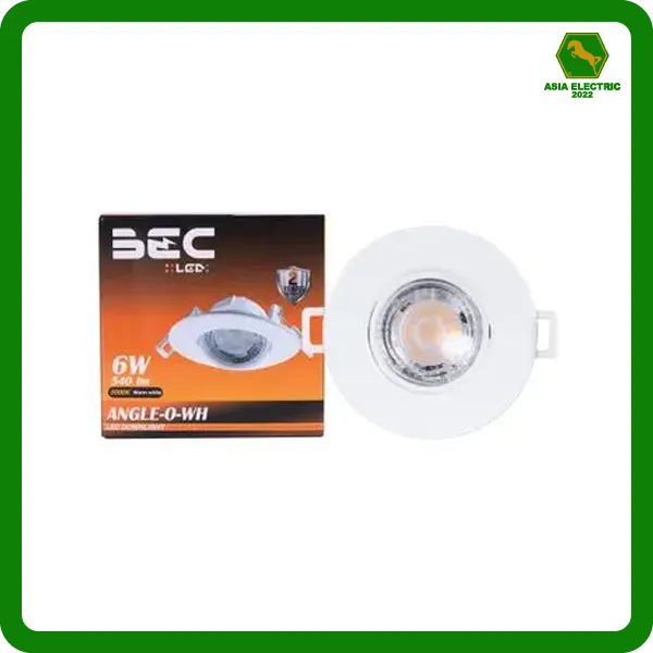 ดาวน์ไลท์ 6 วัตต์ 3000,6500K แสงวอมไวท์ ยี่ห้อBEC