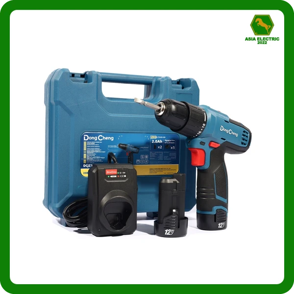 DONG CHENG MAX-12V สว่านกระแทก ชุด2A x 2+BO