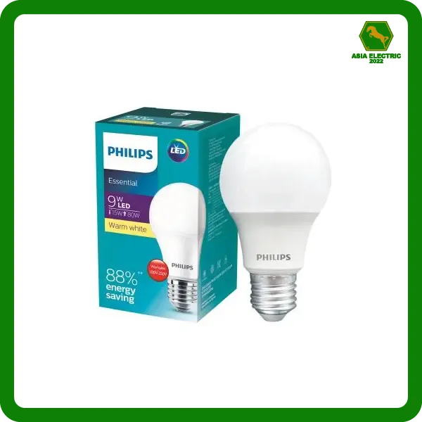 หลอดบับ LED 9w ขั้ว E27 3000k ยี่ห้อ PHILIPS